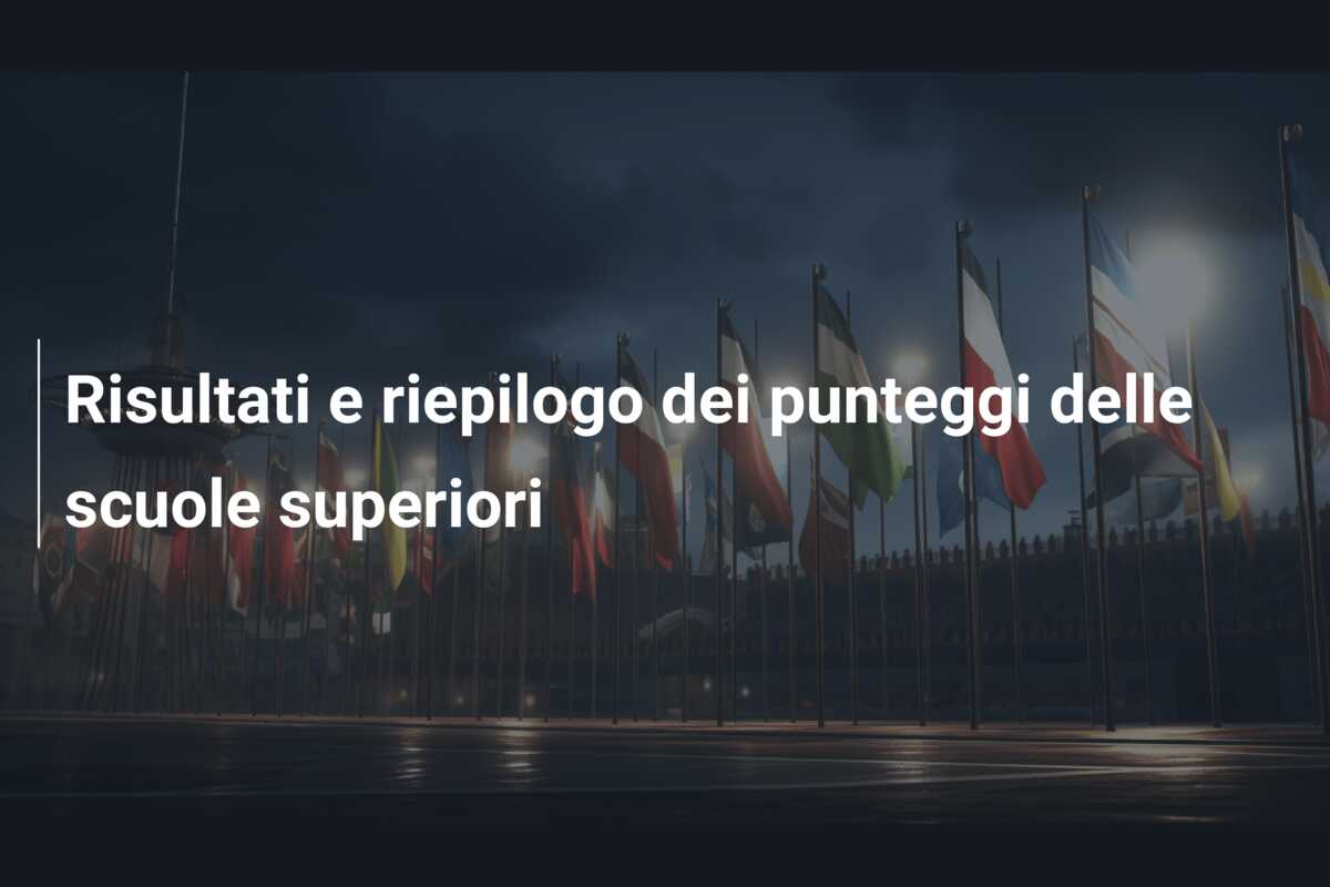 Risultati e riepilogo dei punteggi delle scuole superiori