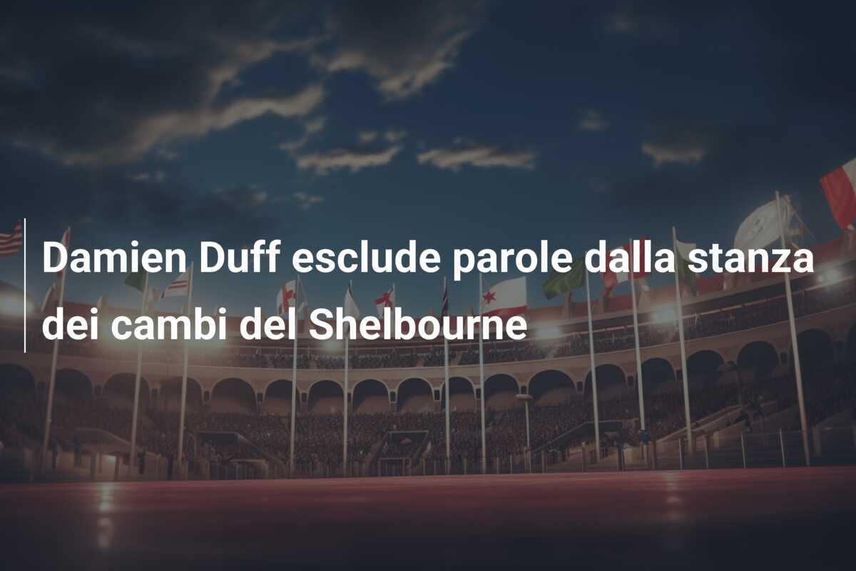 Damien Duff esclude parole dalla stanza dei cambi del Shelbourne