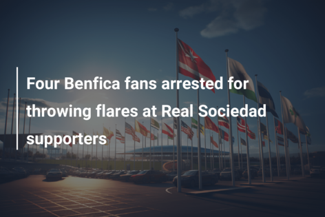 Benfica fans throw flares toward Sociedad supporters at Champions League  match