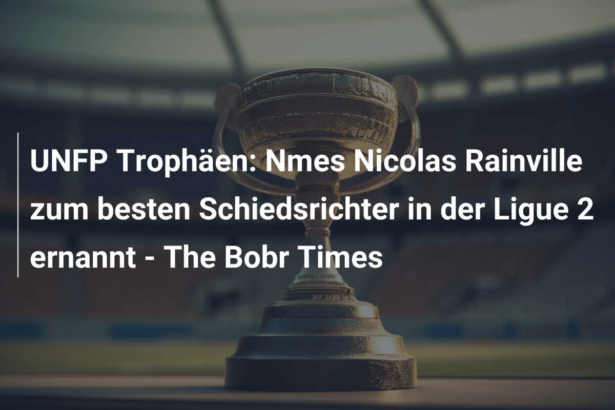 UNFP Trophäen: Nmes Nicolas Rainville zum besten Schiedsrichter in der Ligue 2 ernannt – The Bobr Times