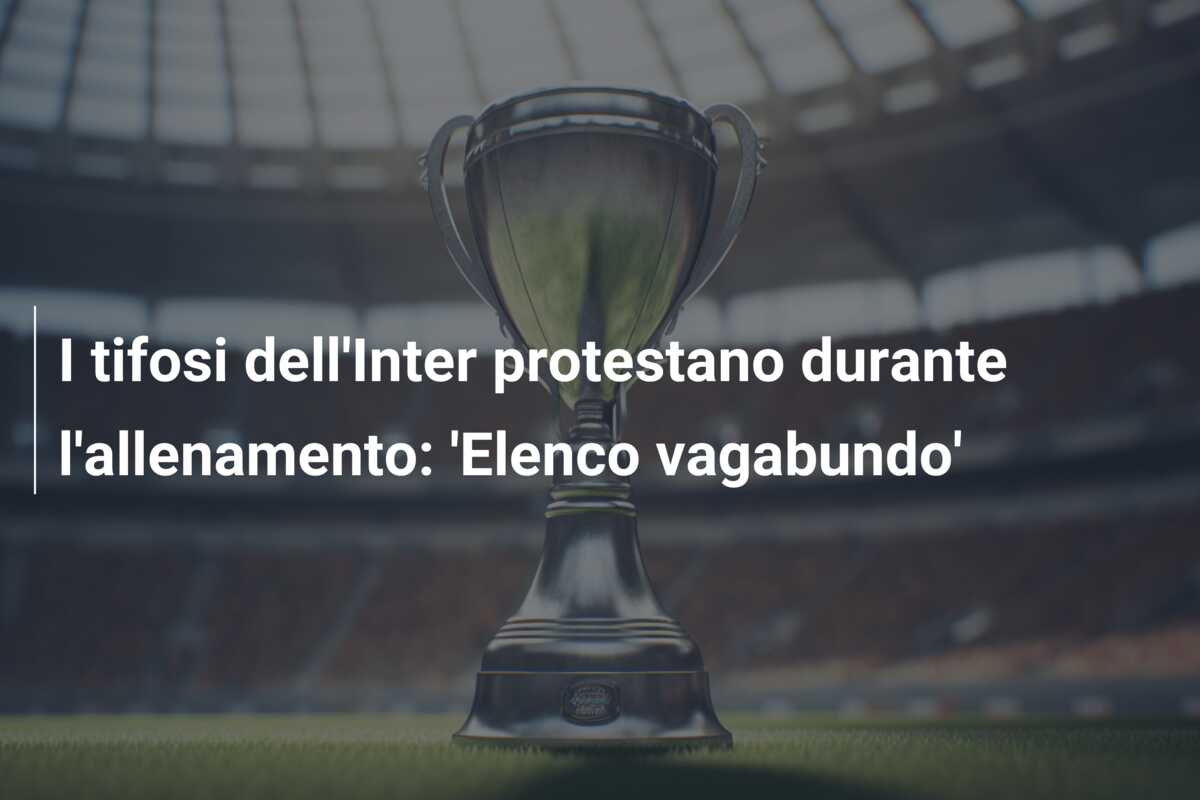 I tifosi dell’Inter protestano durante l’allenamento: ‘Elenco vagabundo’