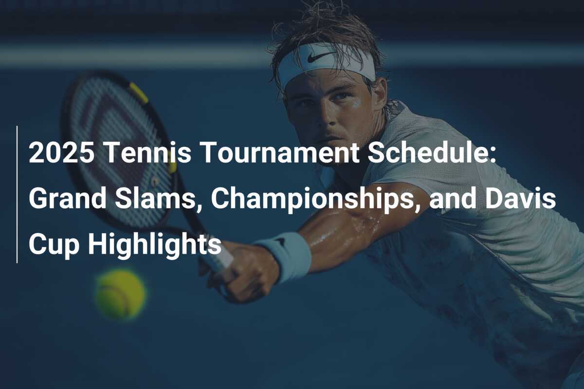 2025 Tennis Tournament Schedule Grand Slams, Championships, and Davis