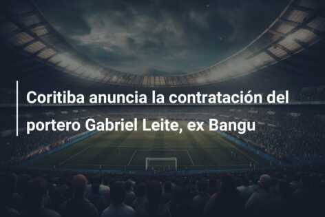 Coritiba anuncia la contratación del portero Gabriel Leite, ex Bangu
