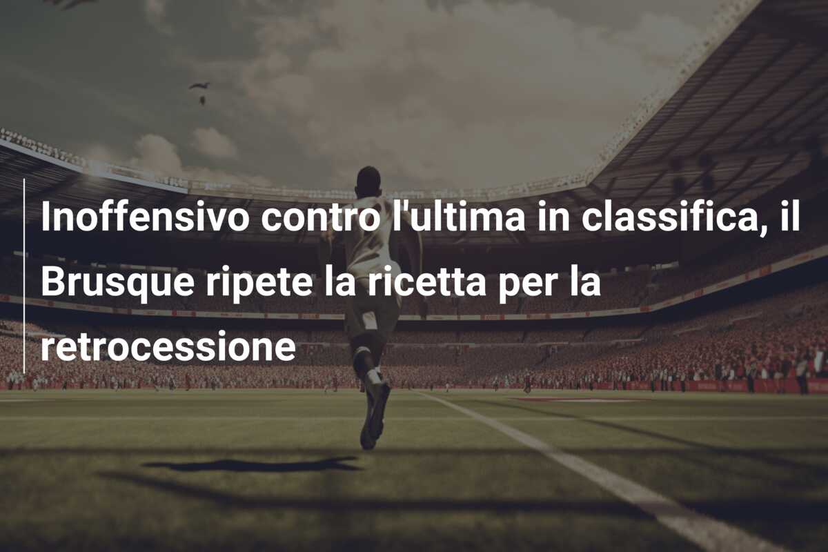 Inoffensivo contro l’ultima in classifica, il Brusque ripete la ricetta per la retrocessione