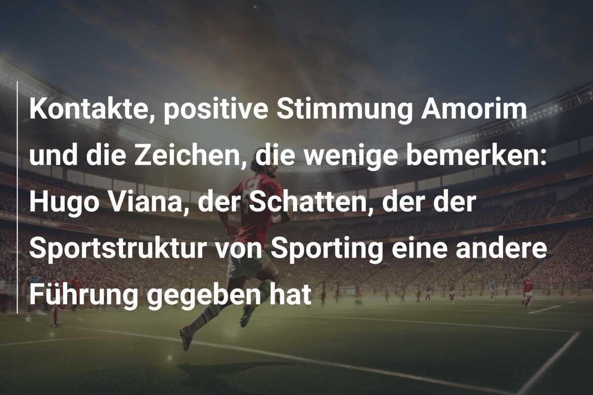 Kontakte, positive Stimmung Amorim und die Zeichen, die wenige bemerken: Hugo Viana, der Schatten, der der Sportstruktur von Sporting eine andere Führung gegeben hat