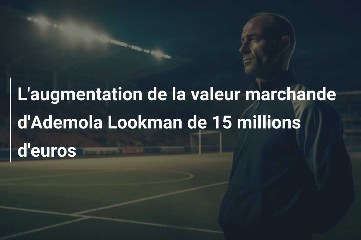L'augmentation de la valeur marchande d'Ademola Lookman de 15 millions d'euros