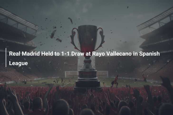 La Liga Roundup: Real Madrid held to draw at Rayo Vallecano