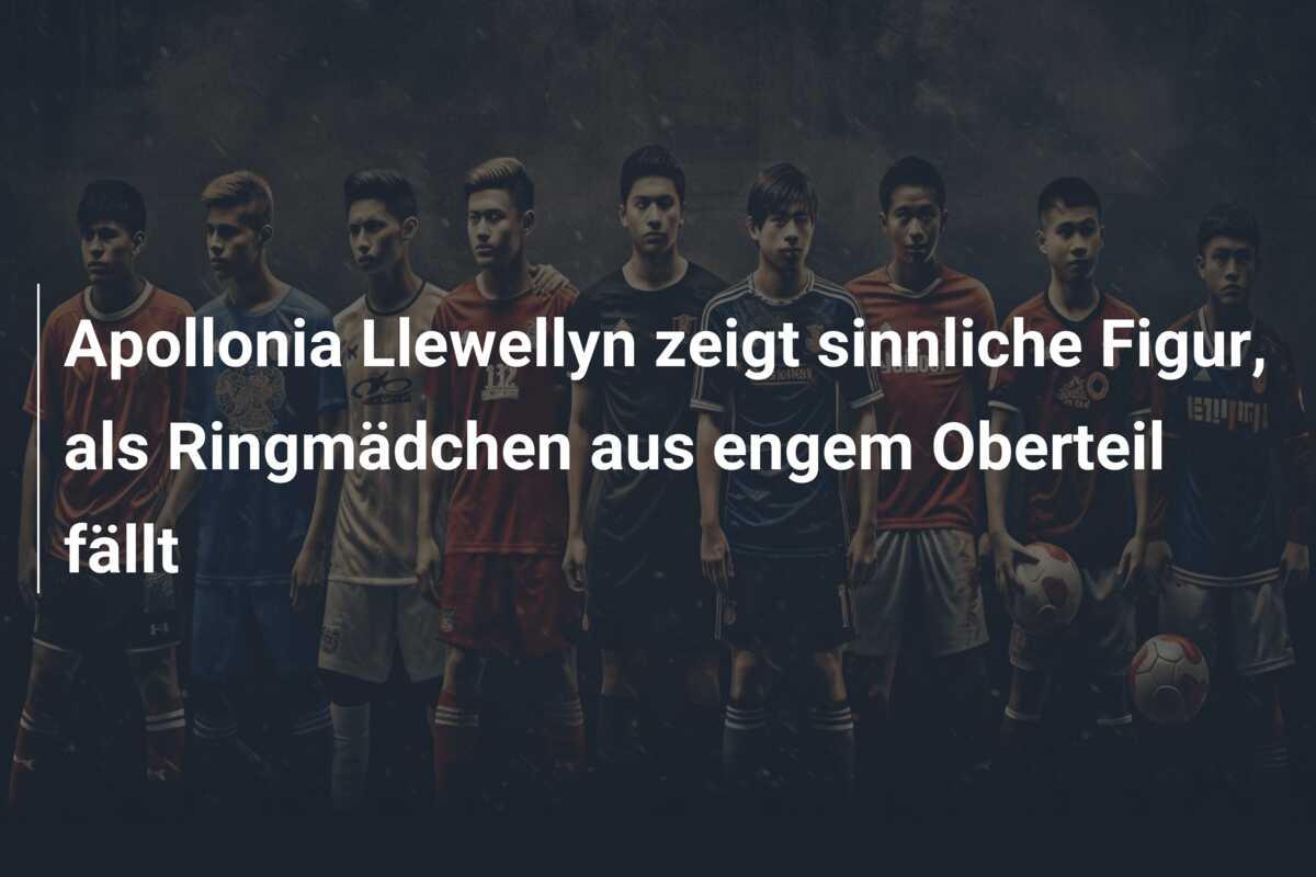 Apollonia Llewellyn zeigt sinnliche Figur, als Ringmädchen aus engem Oberteil fällt