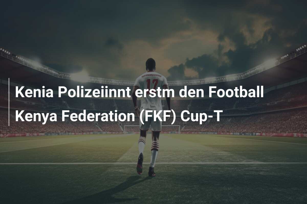 Kenia Polizeiinnt erstm den Football Kenya Federation (FKF) Cup-T