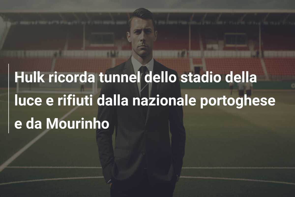 Hulk ricorda tunnel dello stadio della luce e rifiuti dalla nazionale portoghese e da Mourinho
