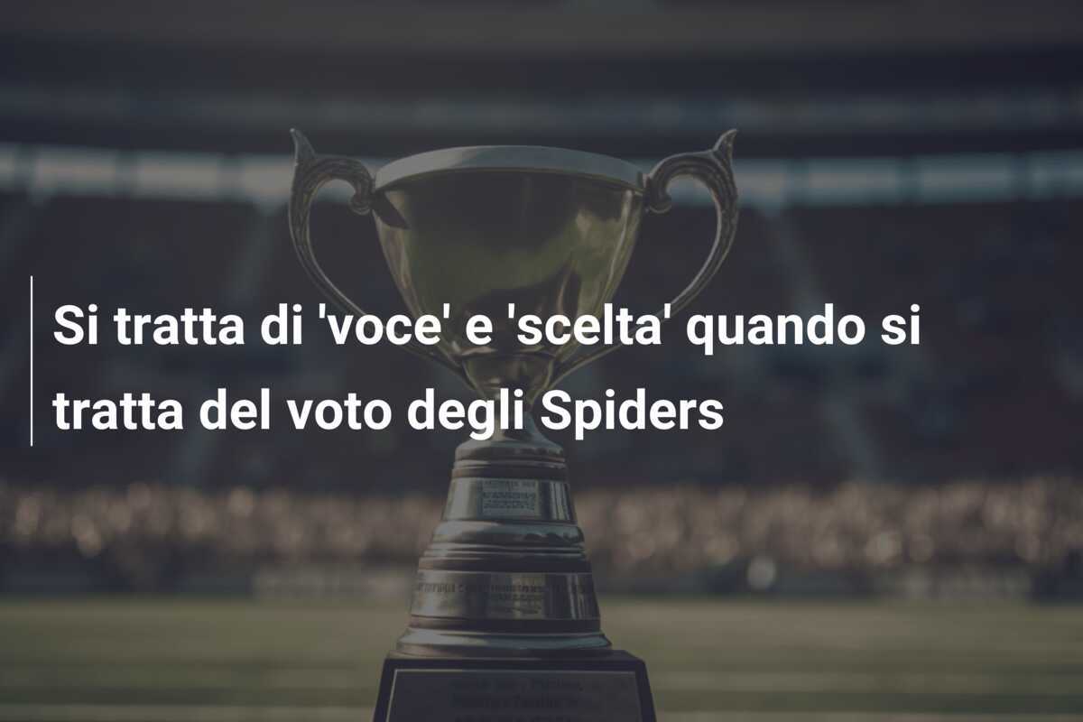 Si tratta di 'voce' e 'scelta' quando si tratta del voto degli Spiders