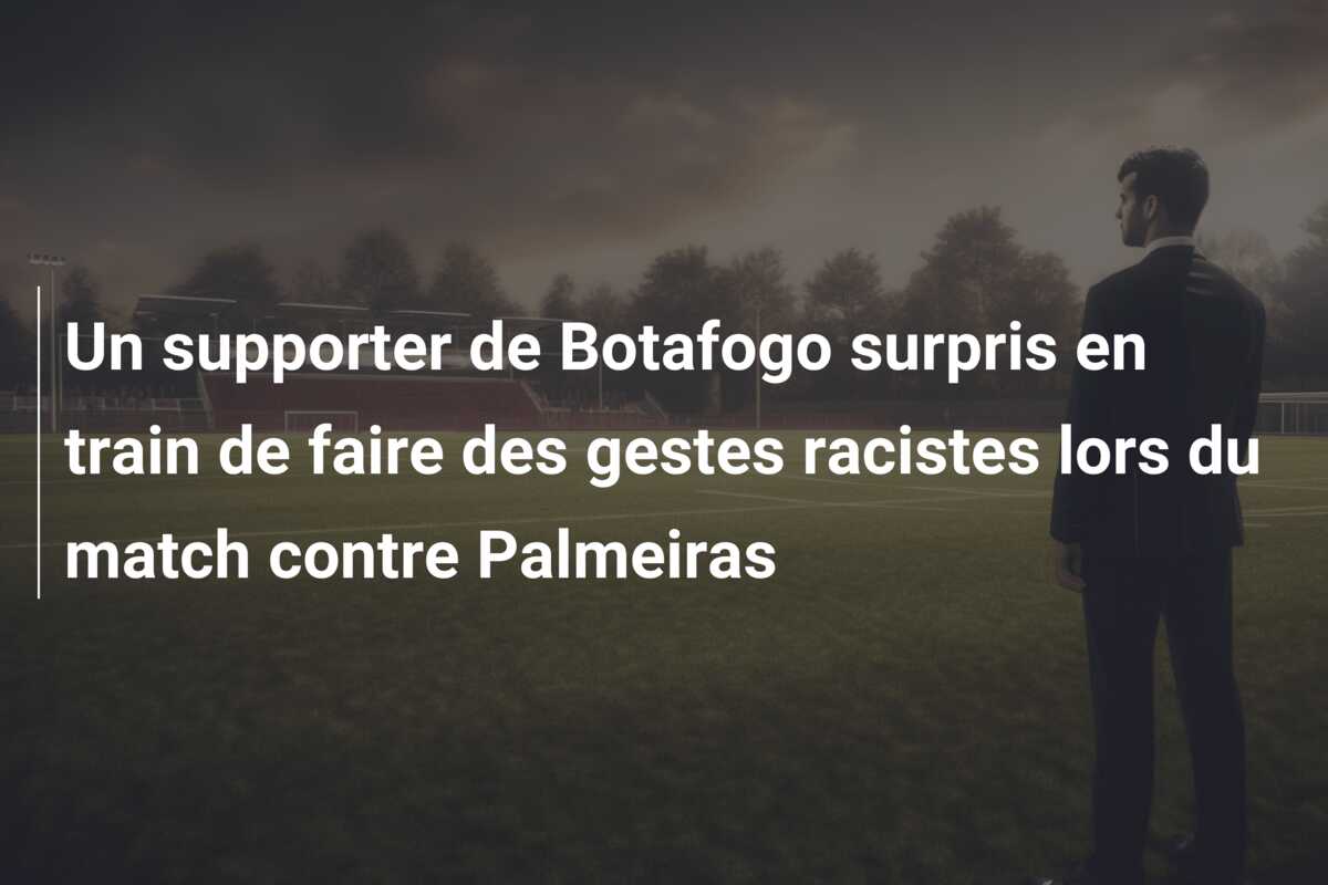 Un supporter de Botafogo surpris en train de faire des gestes racistes lors du match contre Palmeiras