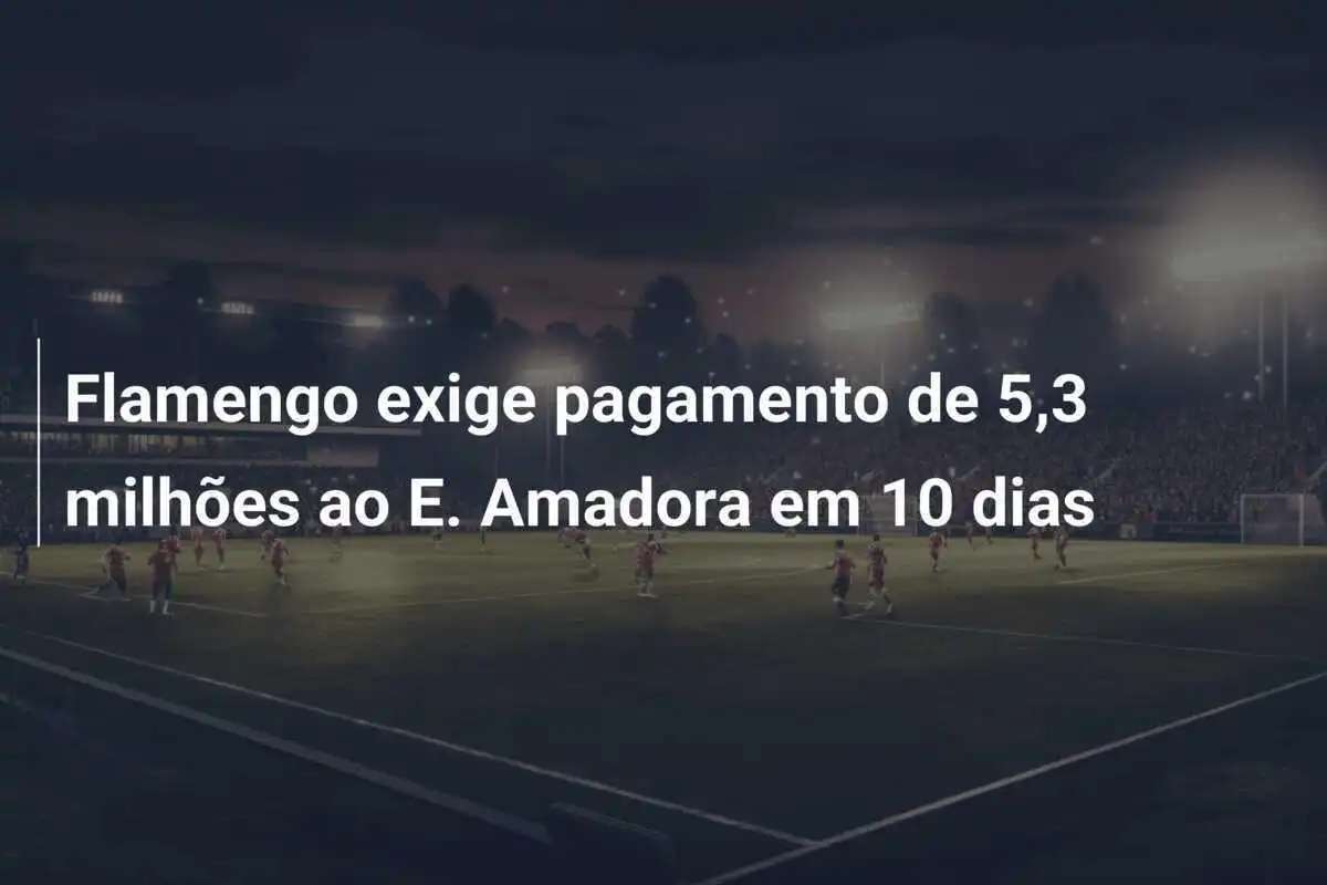 Flamengo exige pagamento de 5,3 milhões ao E. Amadora em 10 dias