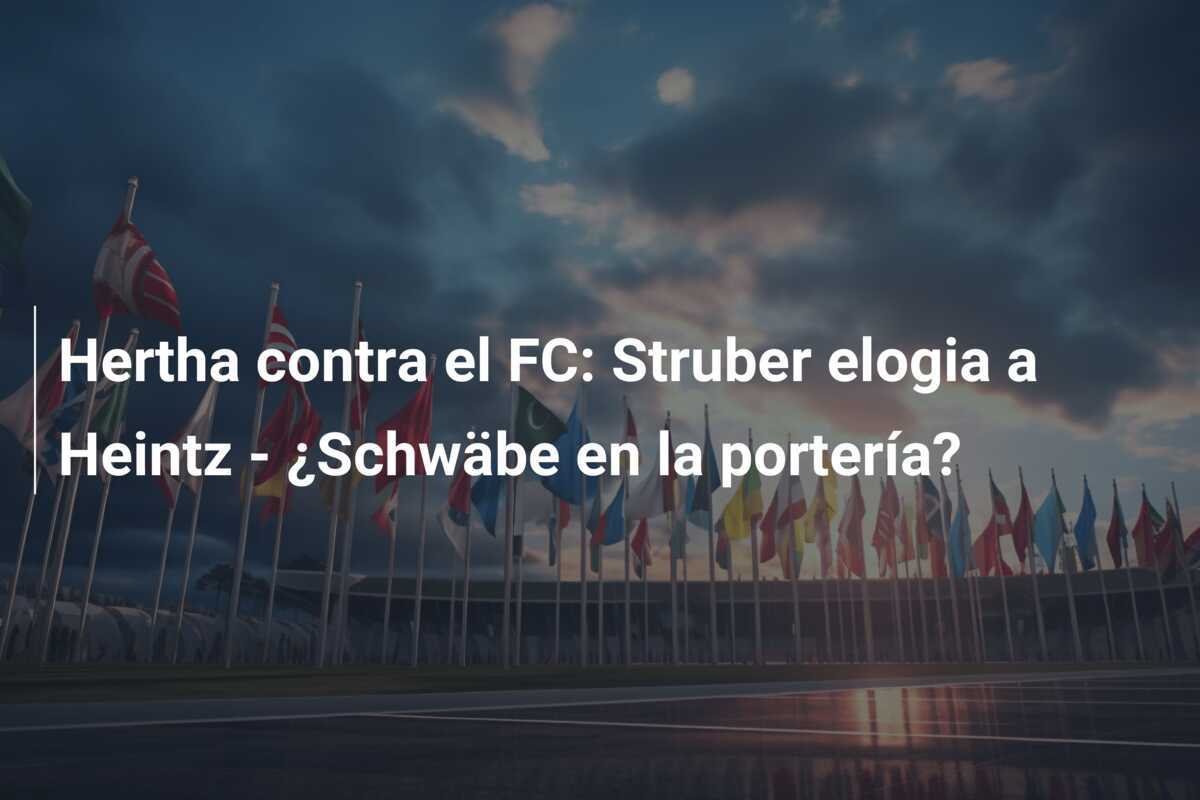 Hertha contra el FC: Struber elogia a Heintz - ¿Schwäbe en la portería?