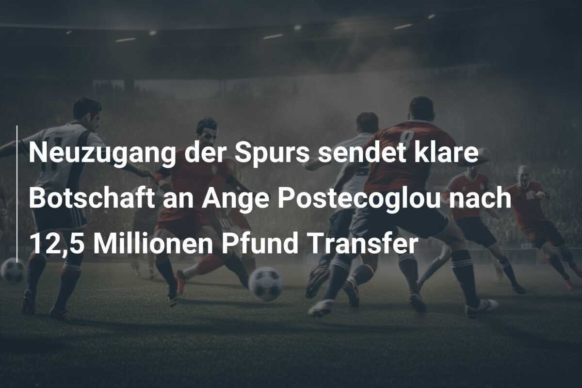 Neuzugang der Spurs sendet klare Botschaft an Ange Postecoglou nach 12,5 Millionen Pfund Transfer