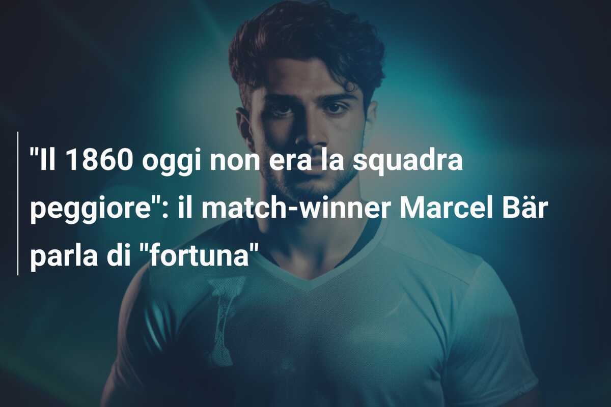 "Il 1860 oggi non era la squadra peggiore": il match-winner Marcel Bär parla di "fortuna"