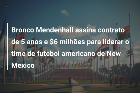 Bronco Mendenhall assina contrato de 5 anos e $6 milhões para liderar o time de futebol americano de New Mexico