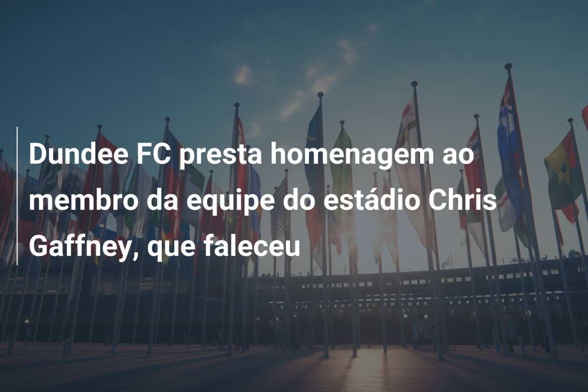 Dundee FC presta homenagem ao membro da equipe do estádio Chris Gaffney, que faleceu