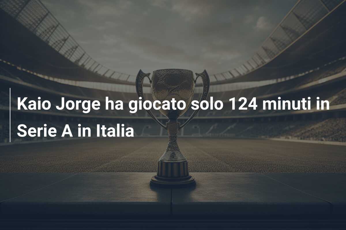Kaio Jorge ha giocato solo 124 minuti in Serie A in Italia