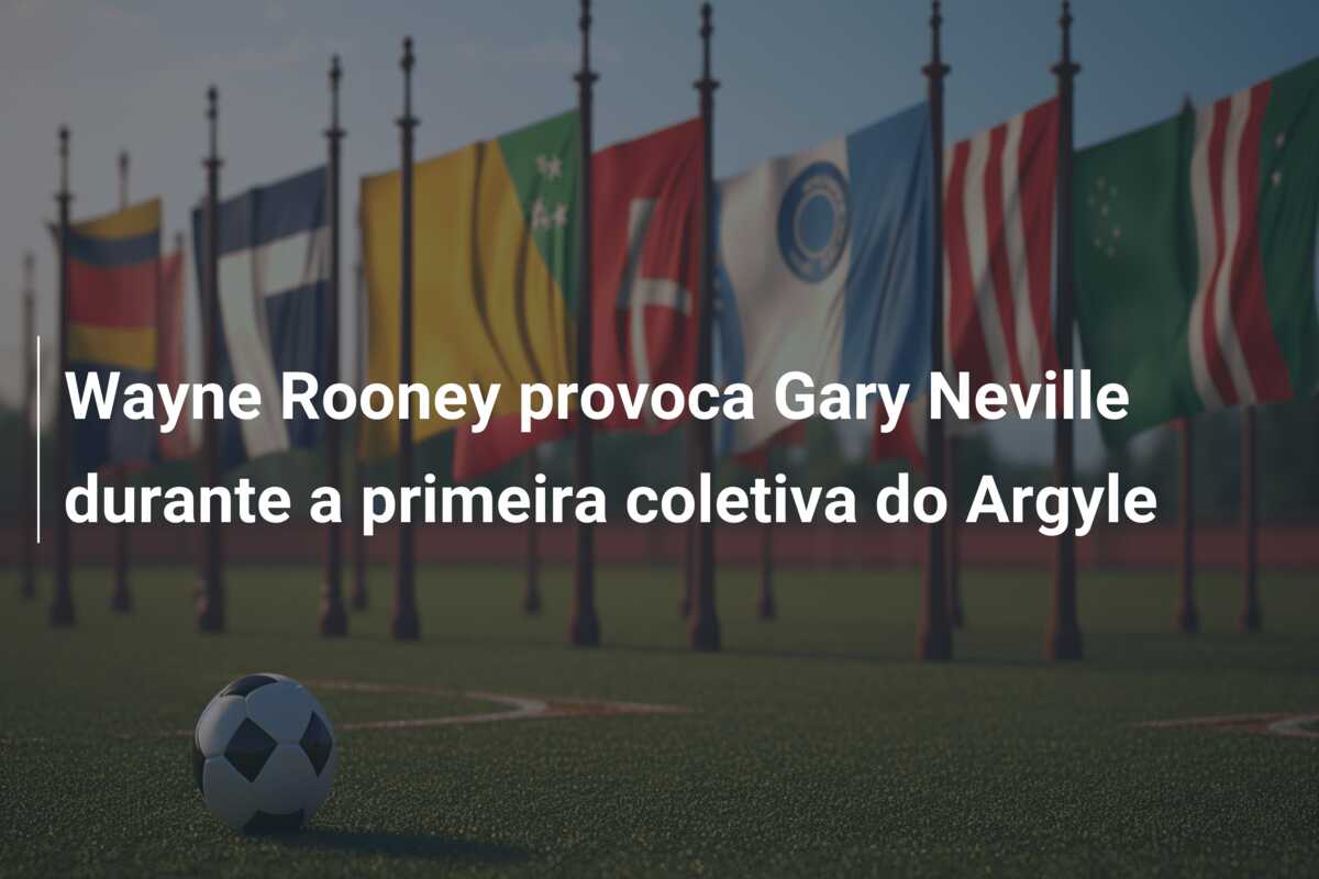 Wayne Rooney provoca Gary Neville durante a primeira coletiva do Argyle