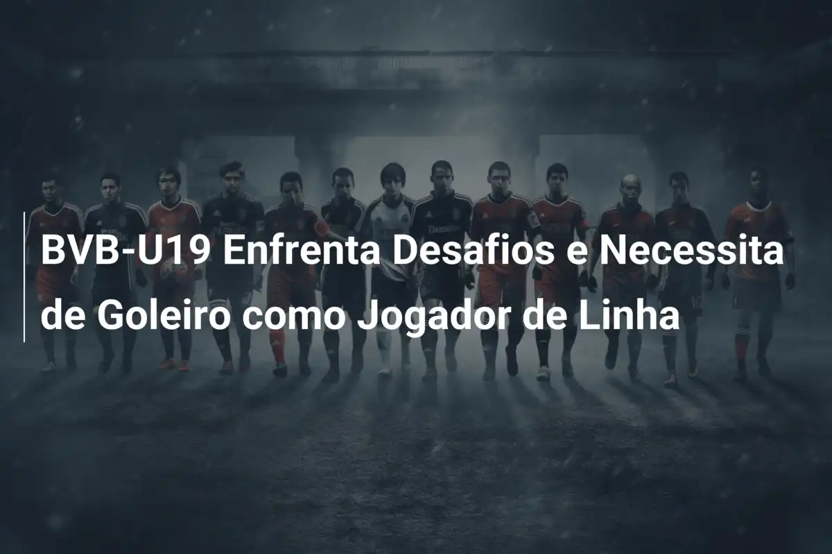 BVB-U19 Enfrenta Desafios e Necessita de Goleiro como Jogador de Linha