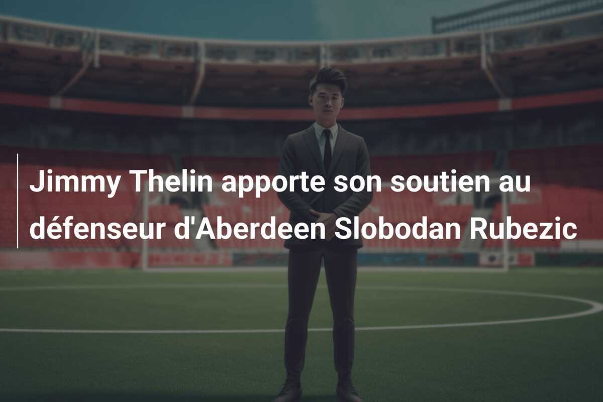 Jimmy Thelin apporte son soutien au défenseur d'Aberdeen Slobodan Rubezic