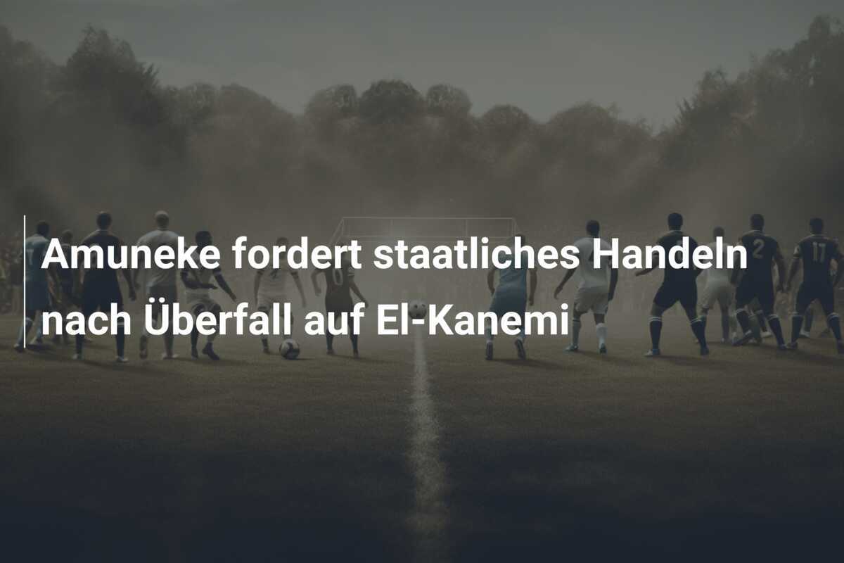 Amuneke fordert staatliches Handeln nach Überfall auf El-Kanemi