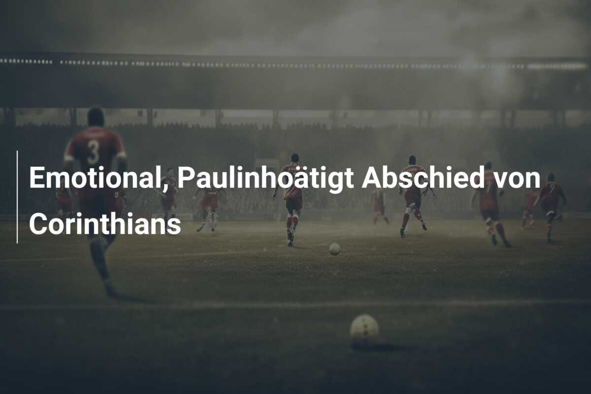Emotional, Paulinhoätigt Abschied von Corinthians