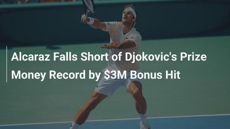 Alcaraz verpasst Djokovic-Rekord um 3 Millionen Dollar Bonus