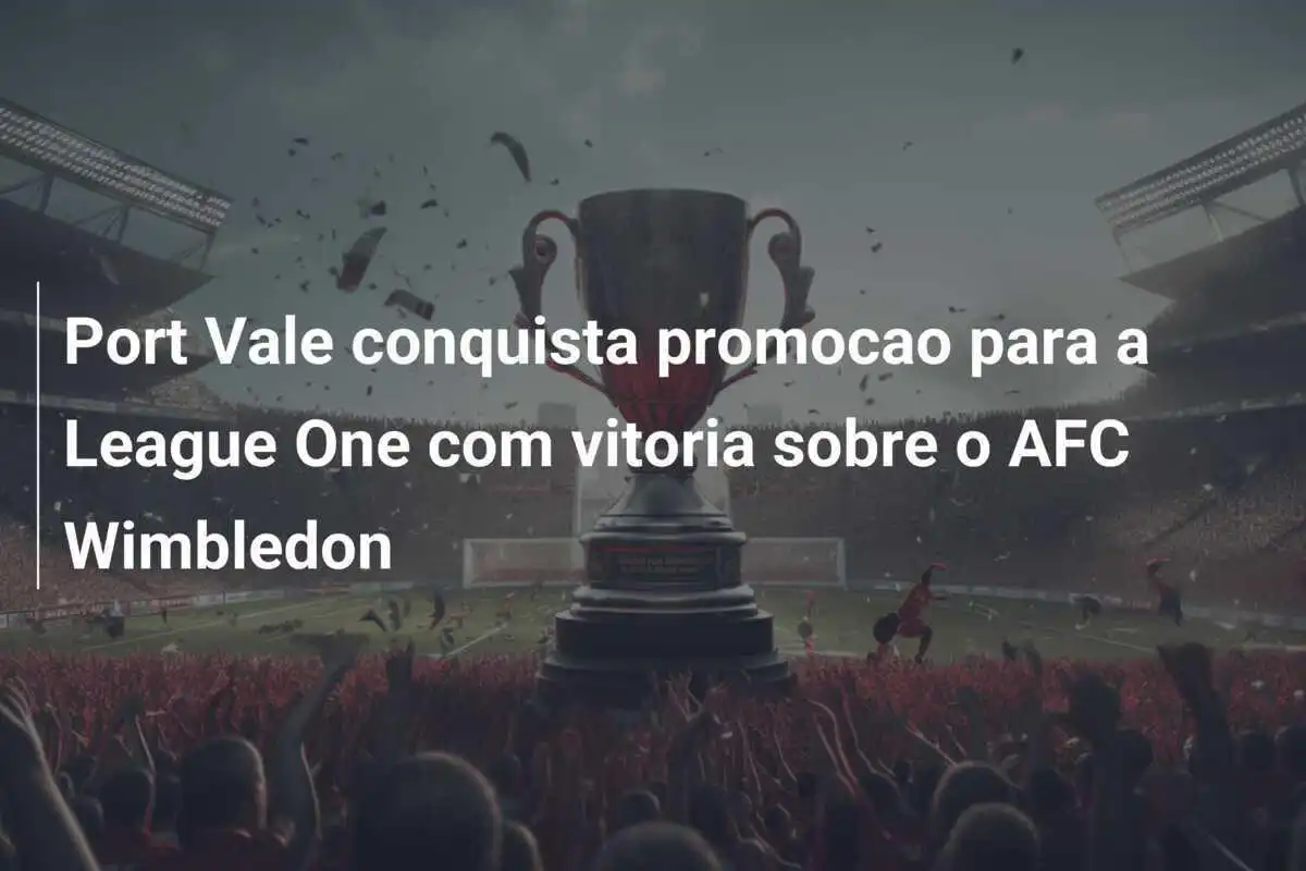 Port Vale conquista promocao para a League One com vitoria sobre o AFC Wimbledon