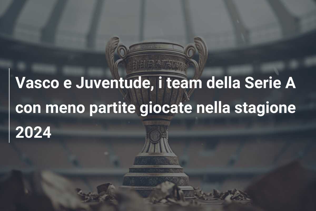Vasco e Juventude, i team della Serie A con meno partite giocate nella stagione 2024