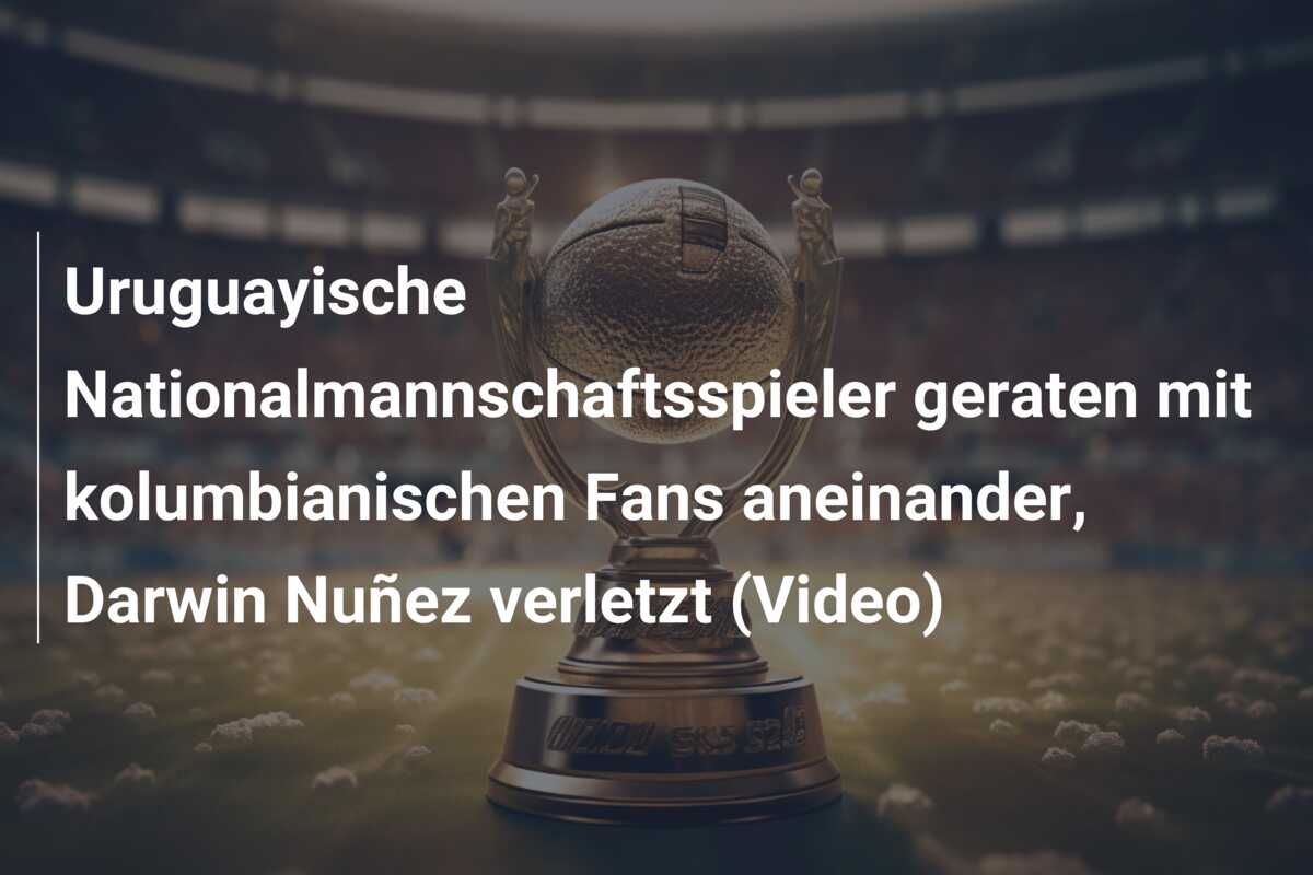 Uruguayische Nationalmannschaftsspieler geraten mit kolumbianischen Fans aneinander, Darwin Nuñez verletzt (Video)