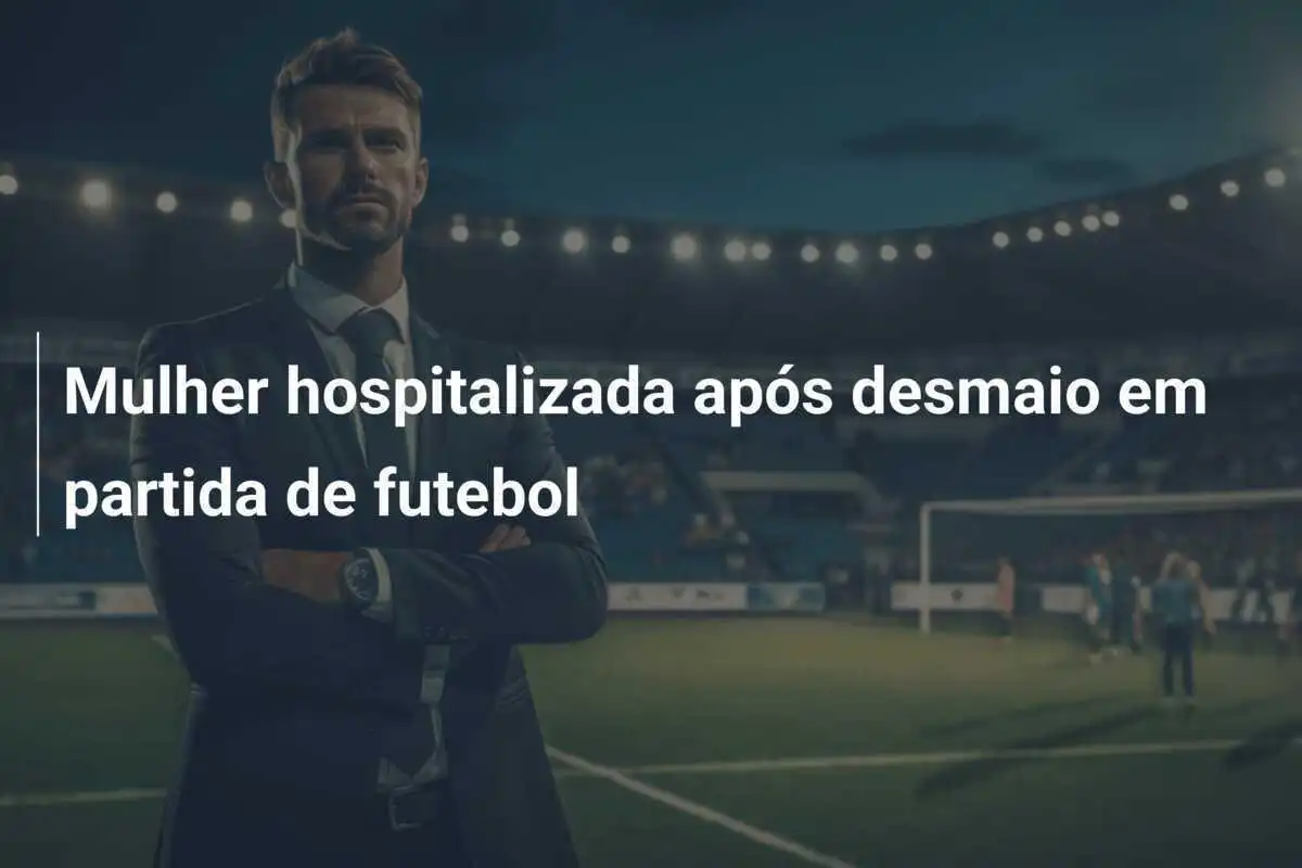 Mulher hospitalizada após desmaio em partida de futebol