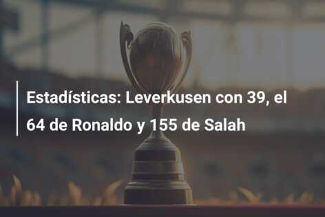 Estadísticas: Leverkusen con 39, el 64 de Ronaldo y 155 de Salah