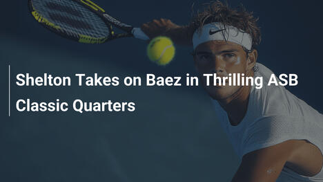 Shelton se enfrenta a Baez en cuartos del ASB Classic