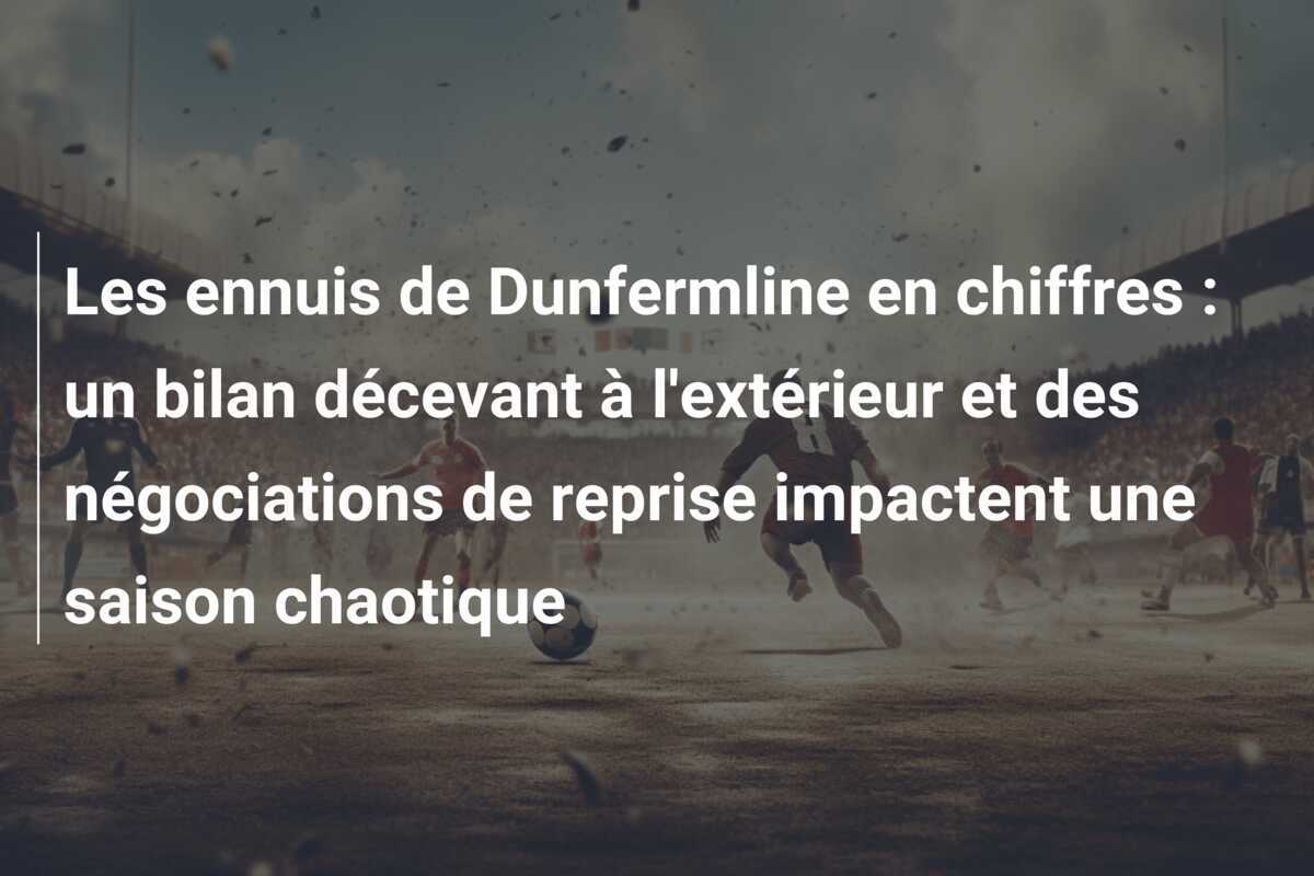 Les ennuis de Dunfermline en chiffres : un bilan décevant à l'extérieur et des négociations de reprise impactent une saison chaotique
