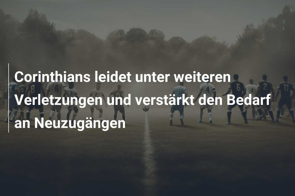 Corinthians leidet unter weiteren Verletzungen und verstärkt den Bedarf an Neuzugängen