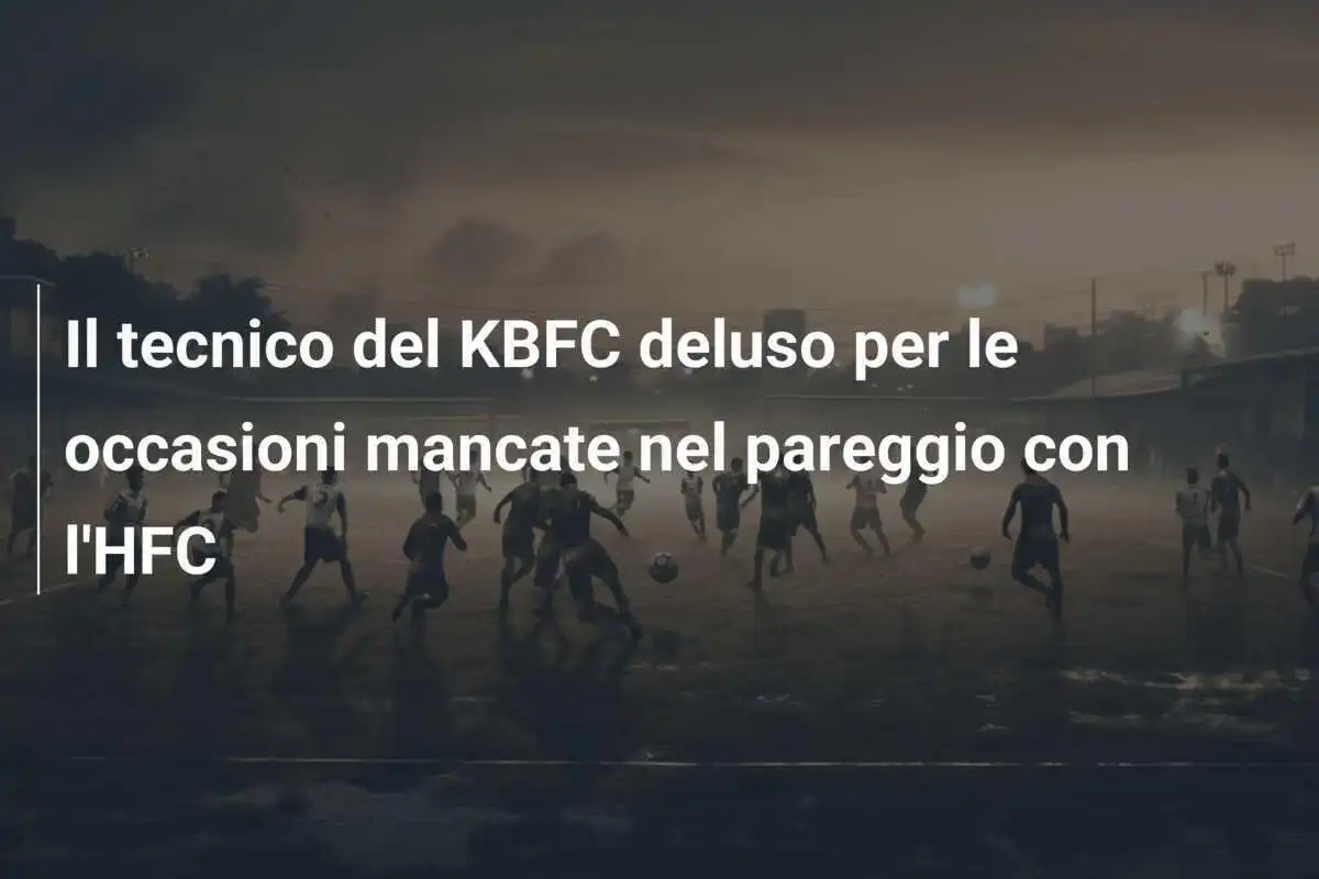 Il tecnico del KBFC deluso per le occasioni mancate nel pareggio con l'HFC