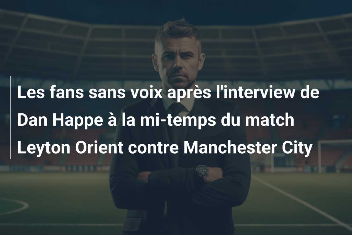 Les fans sans voix après l'interview de Dan Happe à la mi-temps du match Leyton Orient contre Manchester City