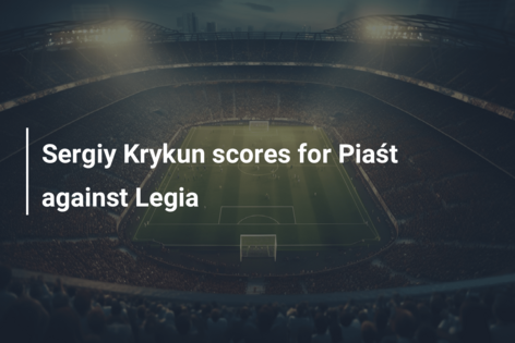 Sergiy Krykun scoort voor Piaśt tegen Legia