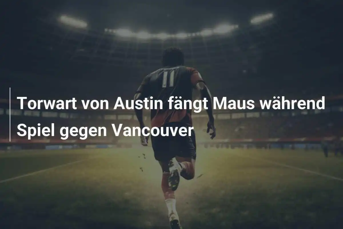 Torwart von Austin fängt Maus während Spiel gegen Vancouver