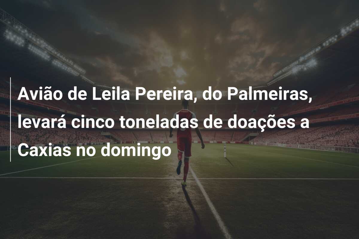 Avião de Leila Pereira, do Palmeiras, levará cinco toneladas de doações a Caxias no domingo