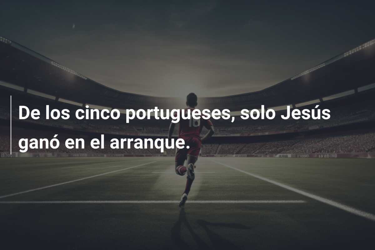 De los cinco portugueses, solo Jesús ganó en el arranque.