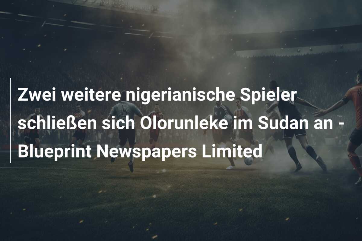 Zwei weitere nigerianische Spieler schließen sich Olorunleke im Sudan an – Blueprint Newspapers Limited