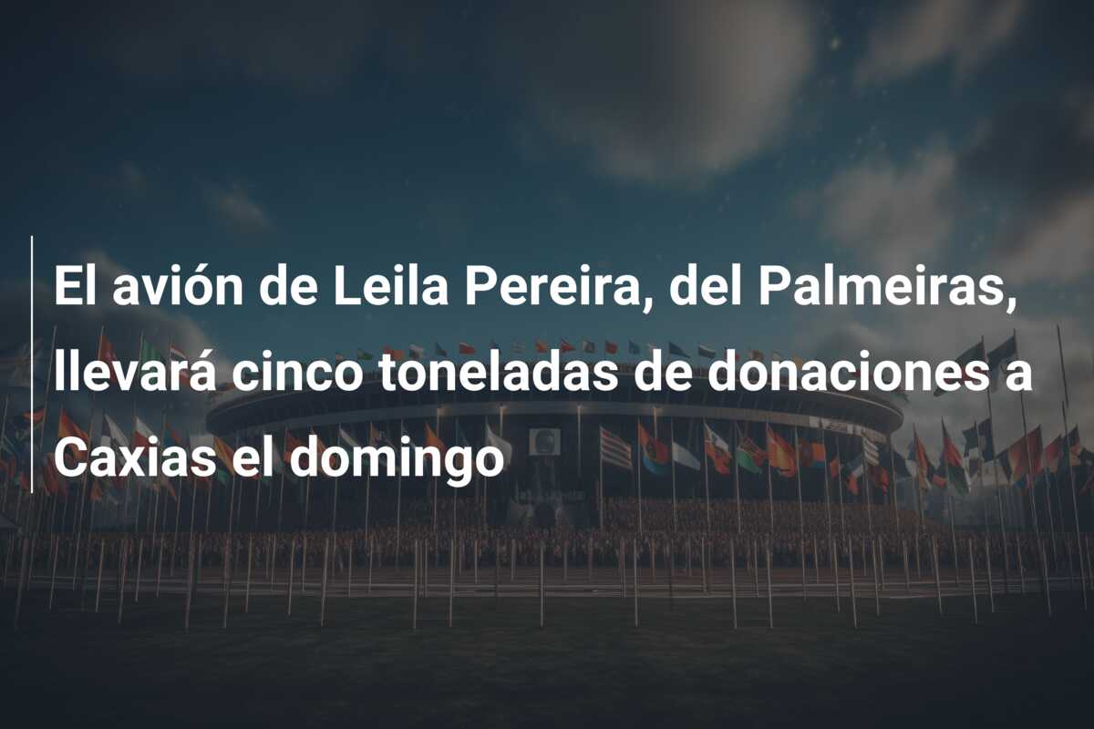 El avión de Leila Pereira, del Palmeiras, llevará cinco toneladas de donaciones a Caxias el domingo