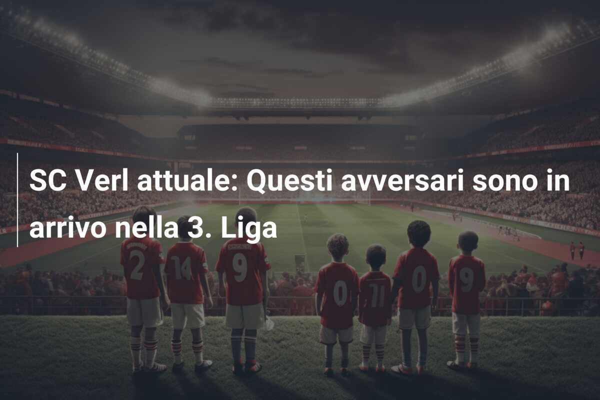 SC Verl attuale: Questi avversari sono in arrivo nella 3. Liga