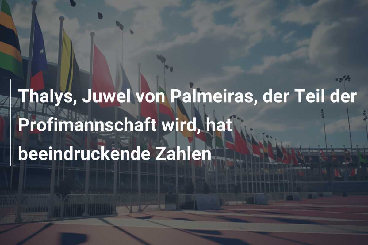 Thalys, Juwel von Palmeiras, der Teil der Profimannschaft wird, hat beeindruckende Zahlen