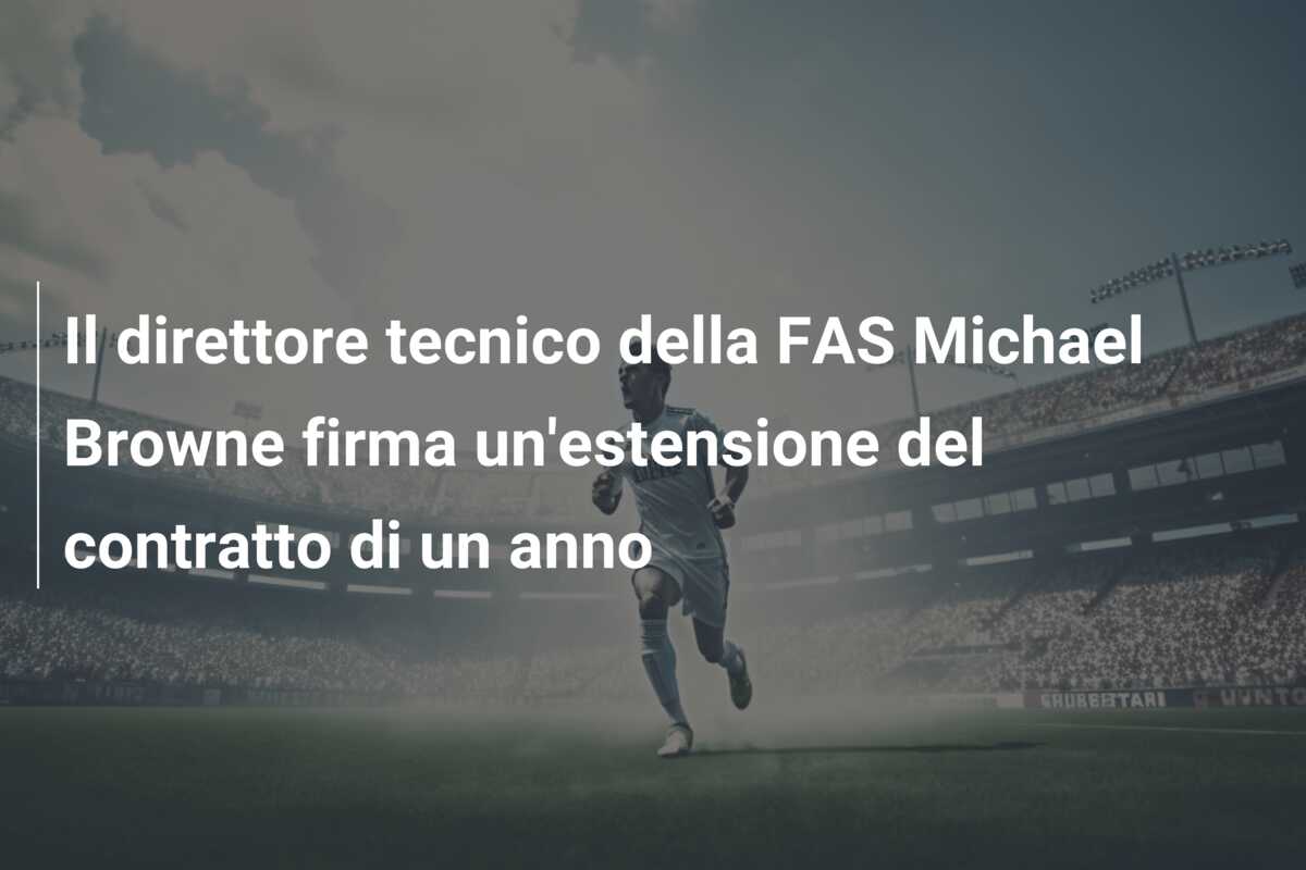 Il direttore tecnico della FAS Michael Browne firma un’estensione del contratto di un anno