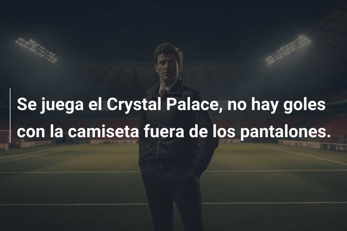 Se juega el Crystal Palace, no hay goles con la camiseta fuera de los pantalones.