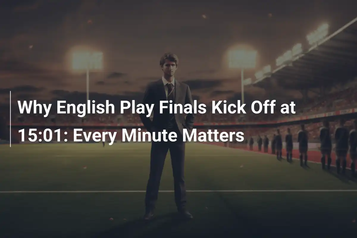 Warum das Finale in England genau um 15:01 Uhr angepfiffen: Jede Minute zählt